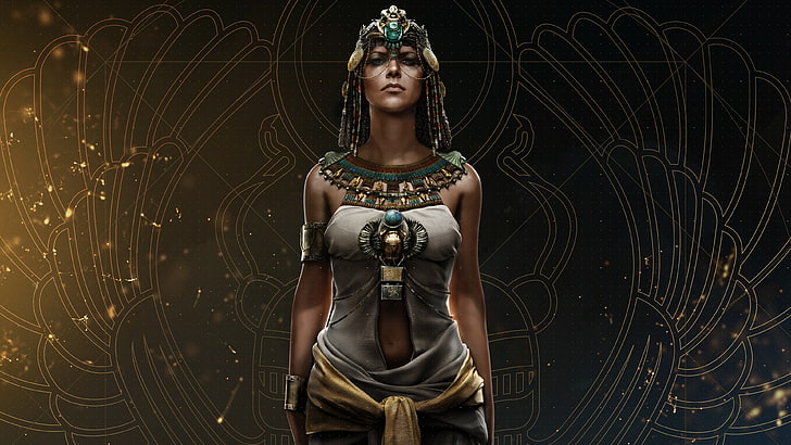 profile of woman illustration, Origins, Ubisoft, Assassin's Creed, HD wallpaper
