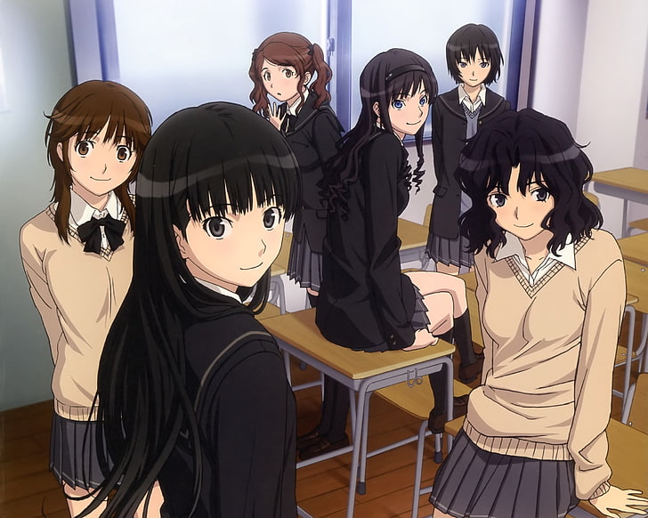 Amagami SS, anime girls, Nanasaki Ai, Ayatsuji Tsukasa, Tanamachi Kaoru, HD wallpaper