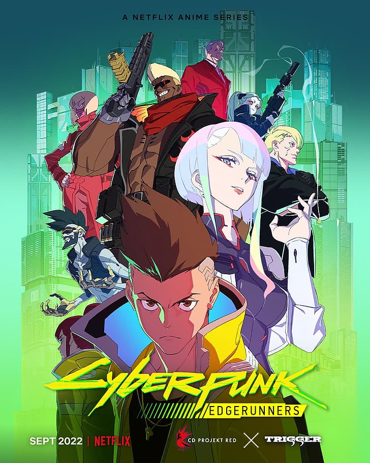 Cyberpunk: edgerunners, Netflix TV Series, anime, vertical