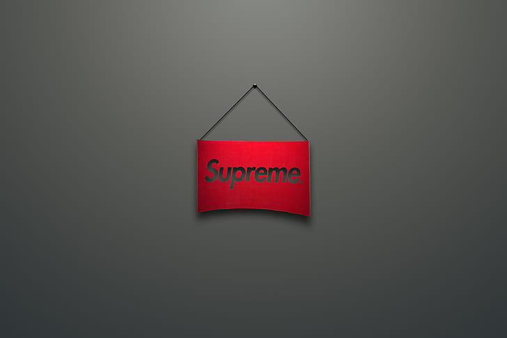 Supreme, Logo, Red, HD wallpaper