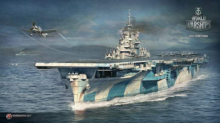 Hd Wallpaper Wargaming World Of Warships Yorktown Aircraft Carrier Video Games Wallpaper Flare