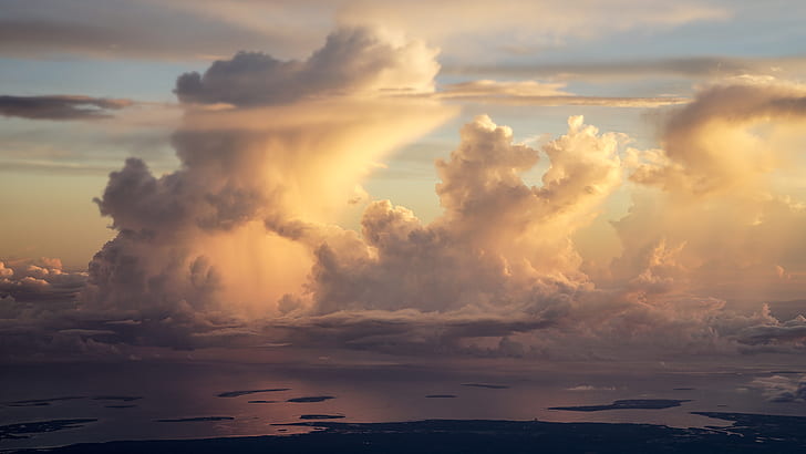 clouds, Sony FE 24-70mm, sunrise, bohol, Philippines, sea, HD wallpaper