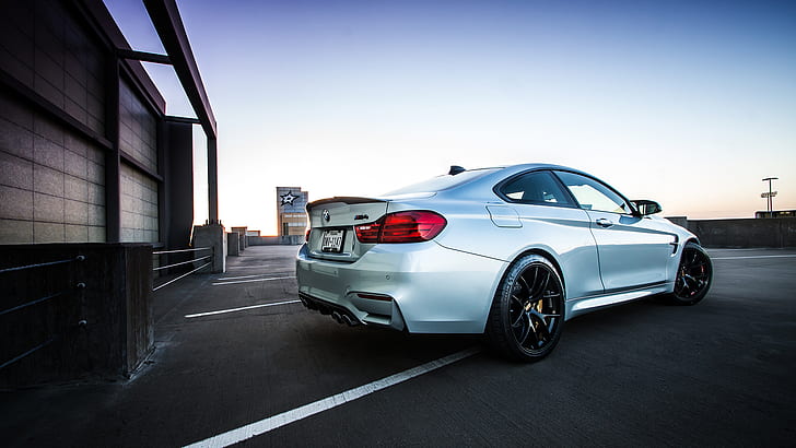 BMW M4 HD, silver bmw coupe, cars