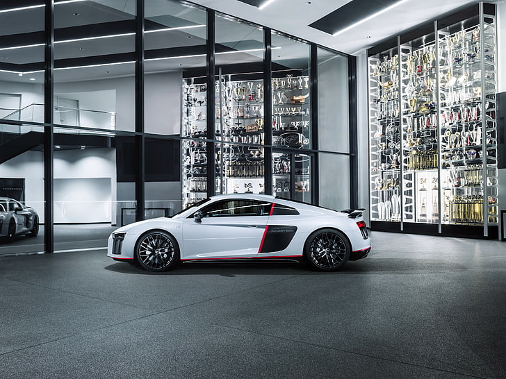 white, electric cars, Audi R8 V10 Plus 