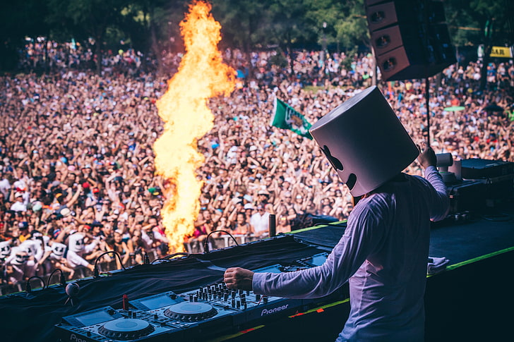 marshmello, music, hd, 4k, 5k, dj, real people, arts culture and entertainment, HD wallpaper