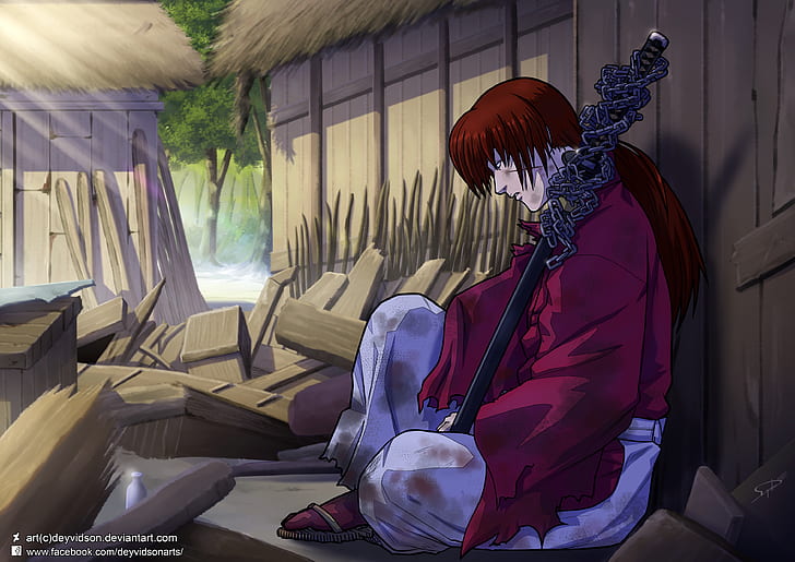 Hình nền : Kenshin himura, Rurouni Kenshin, Samurai X, thanh kiếm, Katana,  khăn quàng cổ, scar on cheek, Anime con trai, Bầu trời, Đám mây, đôi mắt  nhắm, Vết sẹo, Anime screenshot,