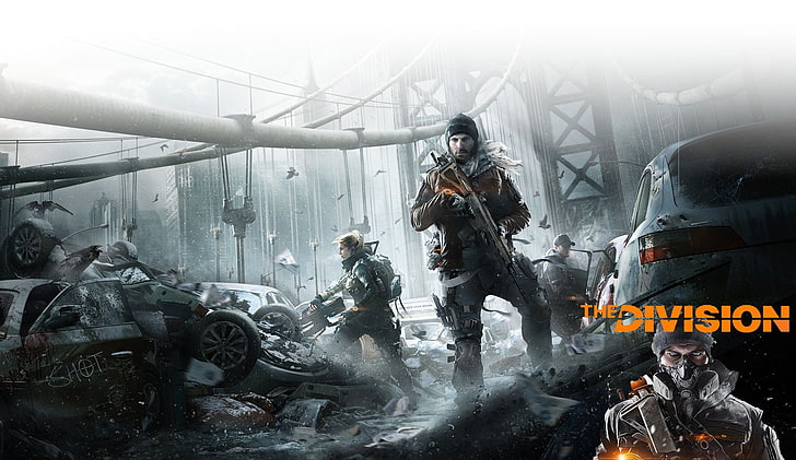 The Division poster, Tom Clancy's The Division, video games, group of people