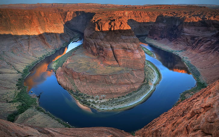 Landscapes Deserts Arizona Horseshoe Bend Rivers Download, HD wallpaper