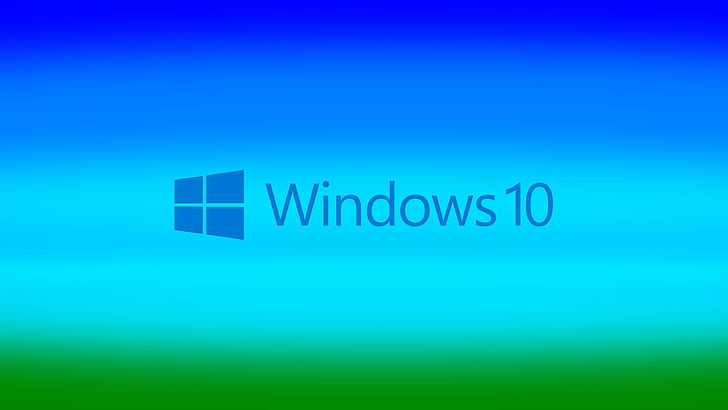 Windows 10, computer, blue, green HD wallpaper