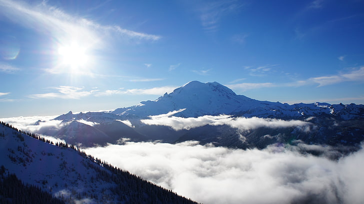 photo of mountain during daytime, Seattle, Crystal Mountain, scenics - nature