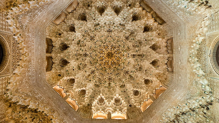 pattern, ancient history, symmetry, art, arab style, alhambra, HD wallpaper