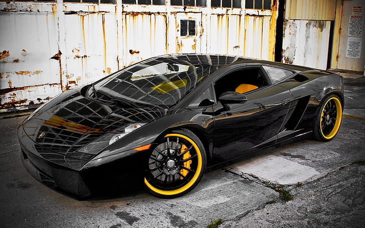 car, Lamborghini, Lamborghini Gallardo, vehicle, black cars, HD wallpaper