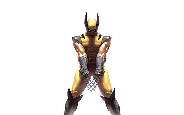 X-Men Wolverine wallpaper, Marvel Comics, artwork, simple background
