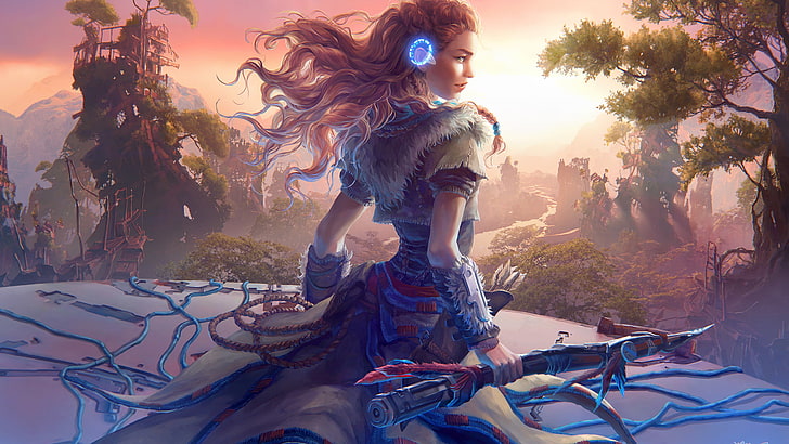 artwork, women, fantasy art, video games, Horizon: Zero Dawn