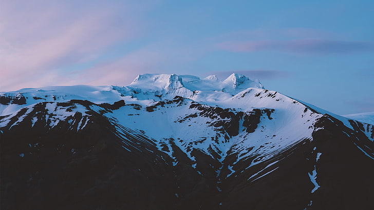 mountain alps, landscape, nature, cold temperature, winter, snow, HD wallpaper