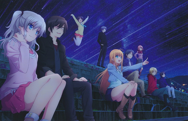 anime, Charlotte (anime), Tomori Nao, Otosaka Ayumi, Nishimori Yusa, HD wallpaper