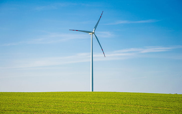 HD wallpaper: New energy wind power equipment green grassland,  environmental conservation | Wallpaper Flare