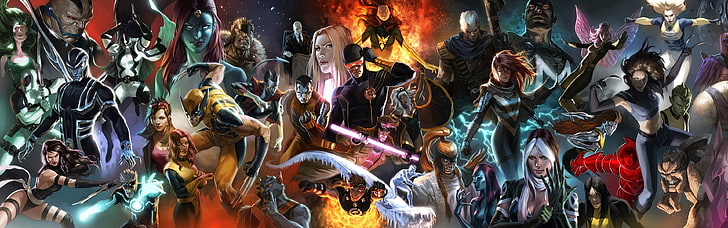 assorted Marvel illustration, X-Men, collage, retail, choice, HD wallpaper