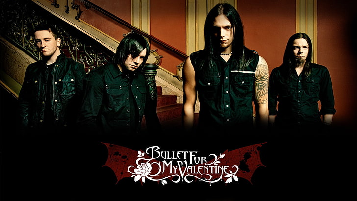 Bullet for My Valentine band, Band (Music), group of people, young adult, HD wallpaper