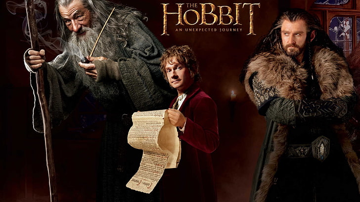 The Hobbit: An Unexpected Journey, movies, Bilbo Baggins, Gandalf, HD wallpaper