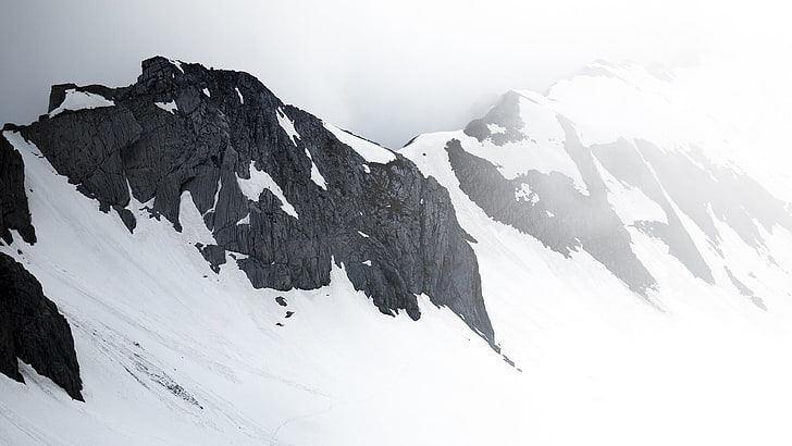 snow covered mountains, landscape, cold temperature, winter, scenics - nature, HD wallpaper