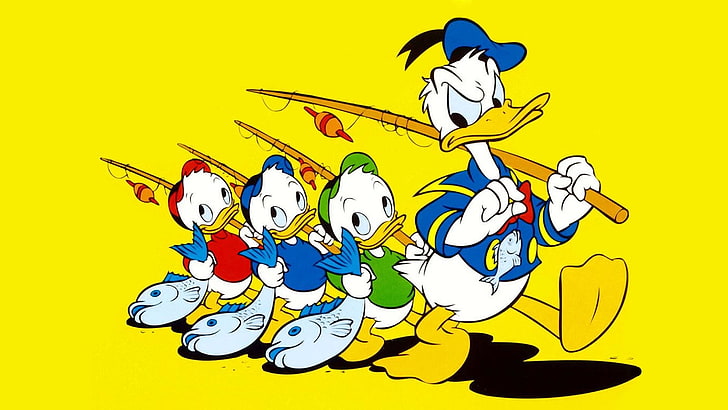 Donald duck character, comics, Disney, yellow, adult, human body part