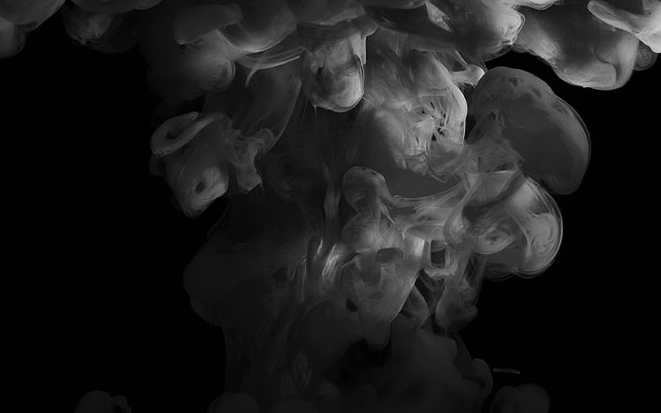 HD wallpaper: smoke, dark, bw, abstract, fog, art, illust, black background  | Wallpaper Flare