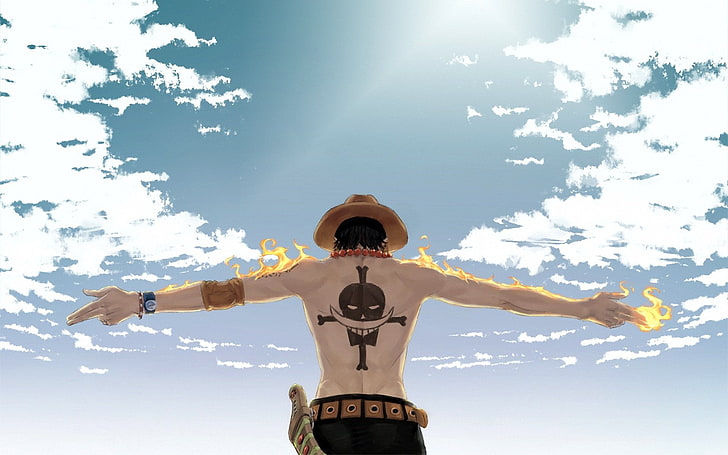 One Piece Gol D. Ace wallpaper, Anime, Belt, Black Hair, Boy, HD wallpaper