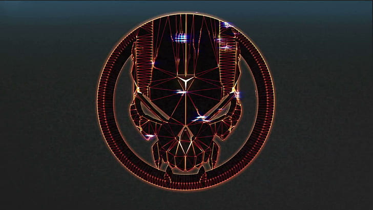 Blacklight Retribution Sci Fi Game Dark Skull HD Desktop, brown round skull symbol
