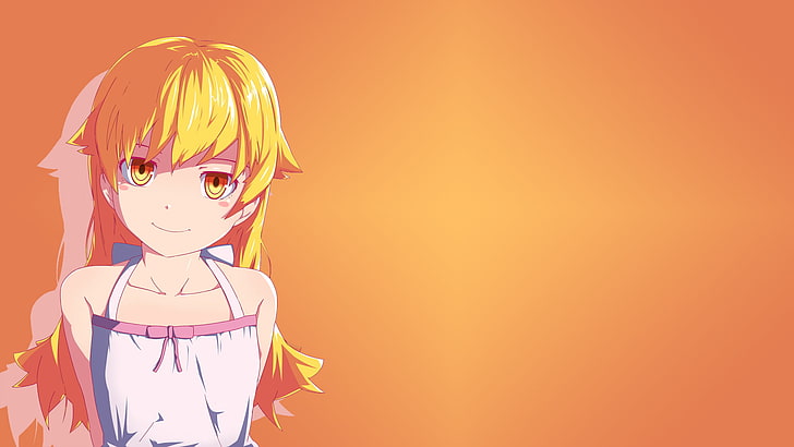 yellow haired girl anime character, Monogatari Series, Oshino Shinobu
