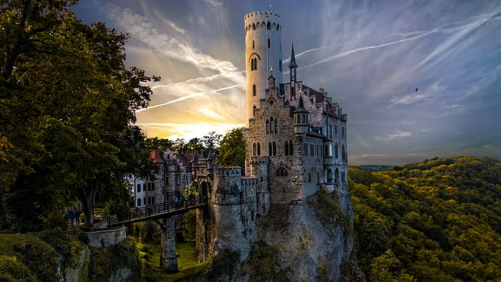 gothic, historical, architecture, europe, germany, lichtenstein, HD wallpaper