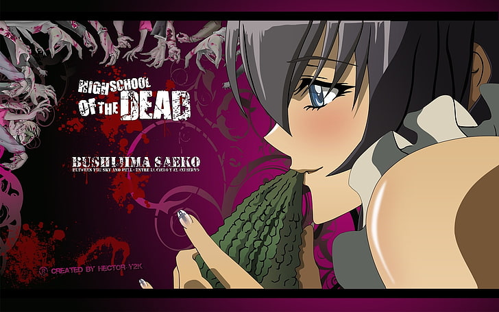 highschool of the dead busujima saeko 3498x1500  Anime Hot Anime HD Art, HD wallpaper