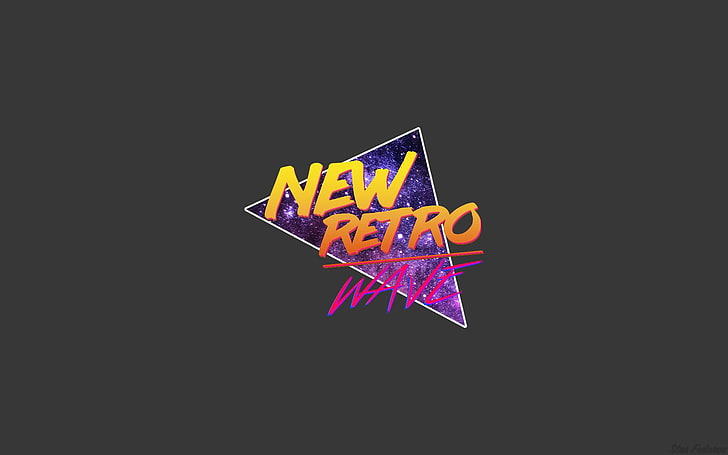 New Retro Wave, synthwave, typography, Photoshop, neon, 1980s, HD wallpaper