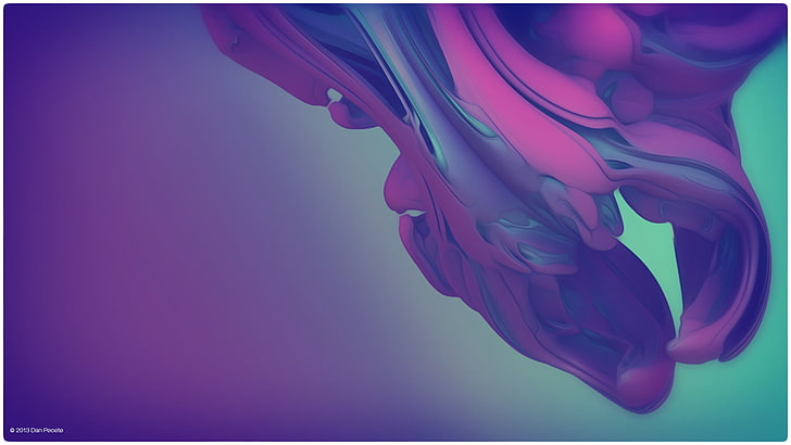 abstract, Dan Pecete, digital art, purple, violet, cyan, pink, HD wallpaper