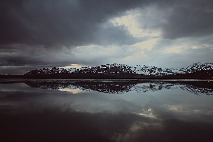 water, nature, snow, mountains, landscape, cloud - sky, beauty in nature