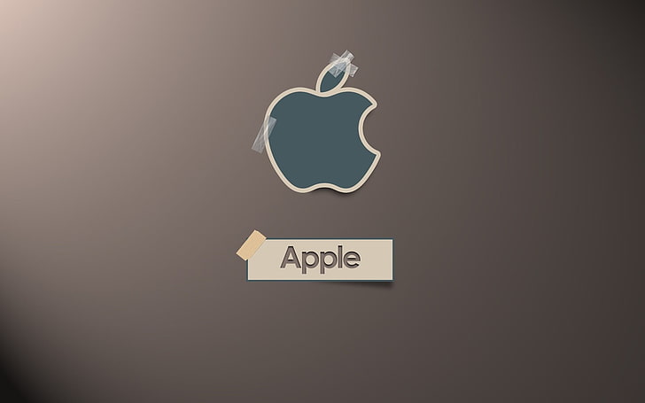 black and white Apple logo, Scotch, vector, symbol, illustration, HD wallpaper