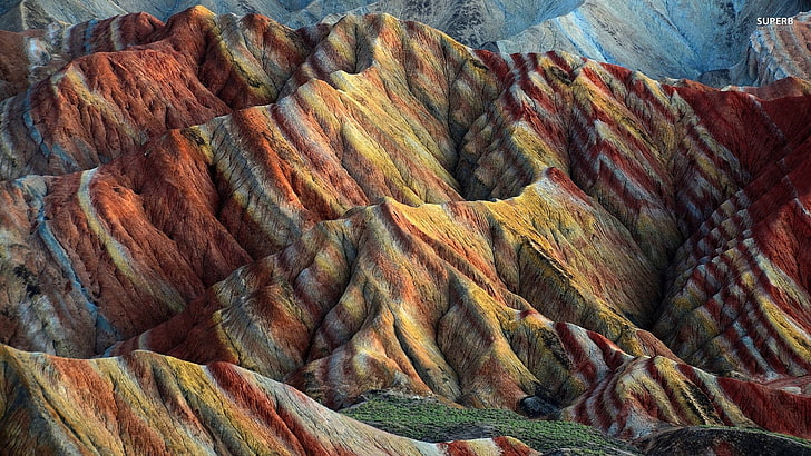 landscape, nature, mountains, Zhangye Danxia National Geological Park, HD wallpaper