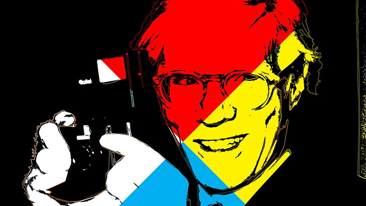 Andy Warhol, digital art, celebrity, artwork, red, art and craft, HD wallpaper