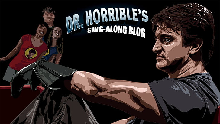 Dr. Horrible's Sing Along Blog, Nathan Fillion, logo, Captain Hammer
