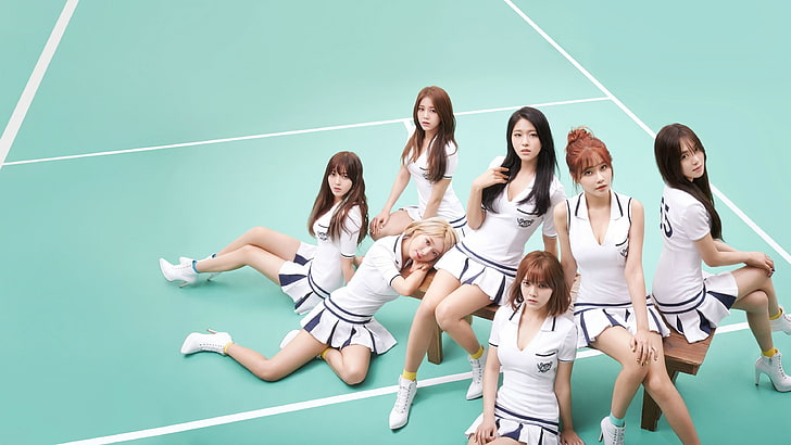 K-pop, AOA, women, group of people, young women, young adult