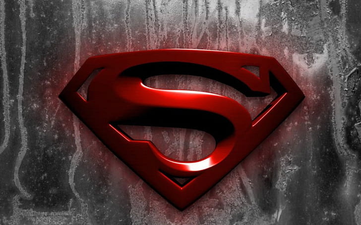 Awesome Superman Logo, red superman symbol