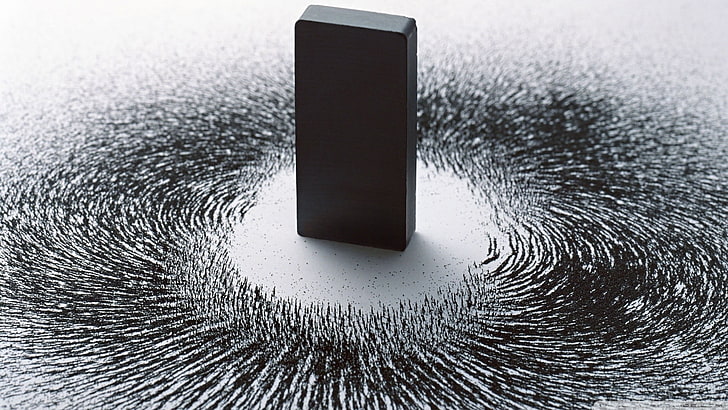 black magnet, magnets, close-up, indoors, technology, no people, HD wallpaper