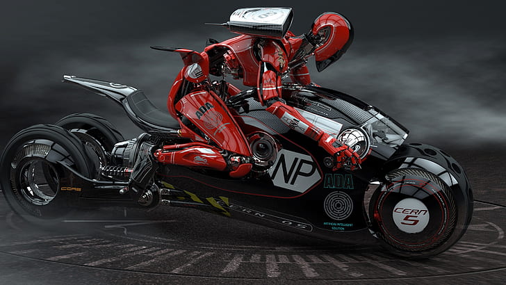 HD wallpaper: 3D design, bike robot racer | Wallpaper Flare