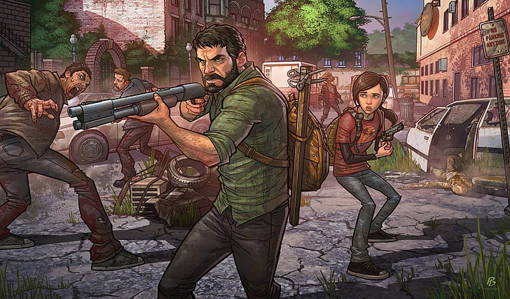 The Last of Us artwork wallpaper, the last of us remastered, patrick brown, HD wallpaper