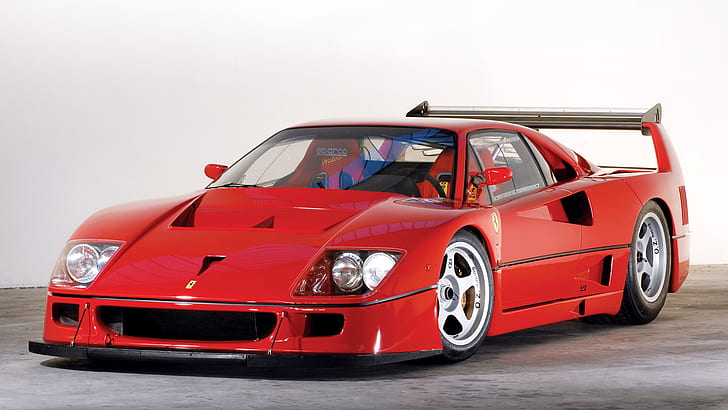 Ferrari, Ferrari F40 LM, Car, Red Car, Sport Car, Supercar, HD wallpaper