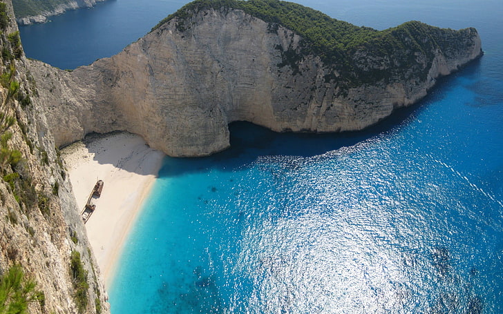 Greece, water, sea, rock, beauty in nature, rock - object, scenics - nature