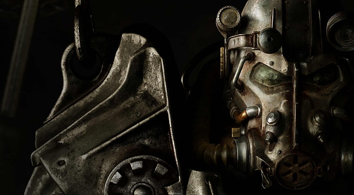 Fallout 4 Paladin, gray metal part, Games, Retro, Video, november, HD wallpaper