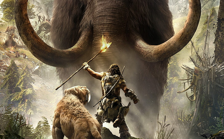 brown mammoth, FarCry Primal, far cry primal, animal, animal themes, HD wallpaper