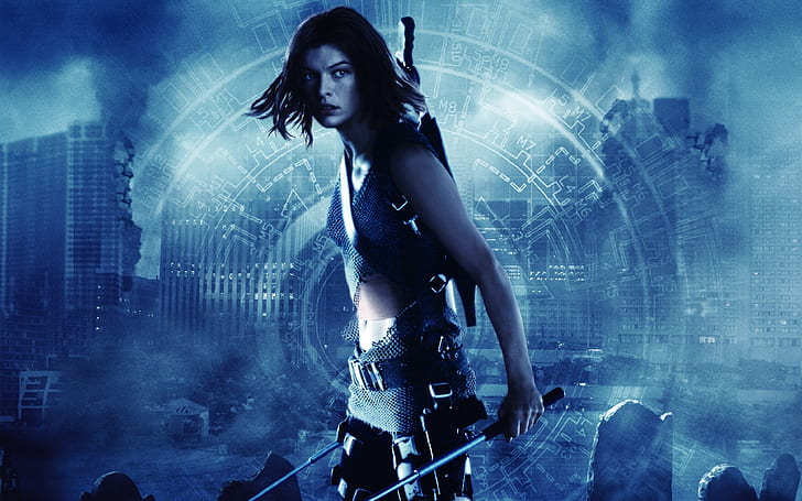 Milla Jovovich Resident Evil 6, actress, celebrity, babe