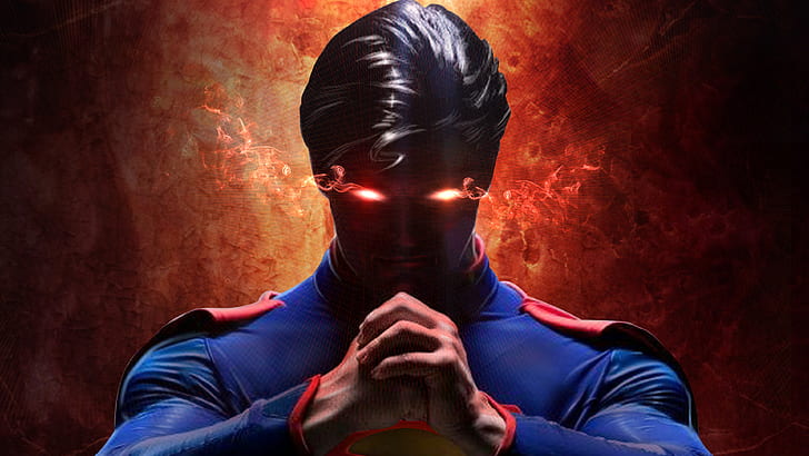 Superman with Laser eyes 4K, HD wallpaper